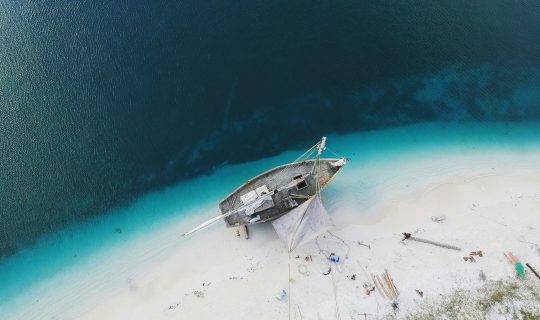 Beached boat